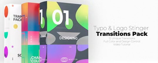 Typo & Logo Stinger Transitions Cover