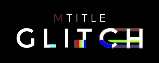 motionVFX mTitle Glitch Cover