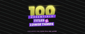 LenoFX 100 Essential Titles & Lower Thirds Icon